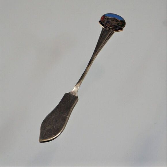 Vintage 1960s "Sale" Souvenir Butter Knife Pitcher EPNS AI Cheese Server - Picture 1 of 4